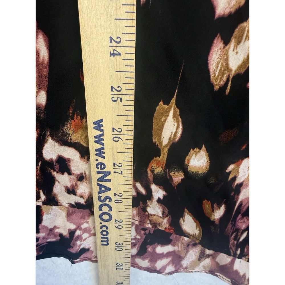 Cato Plus Size 22/24W Floral Cold Shoulder Blouse V Neck Ruffle Sleeve Top - Picture 5 of 7